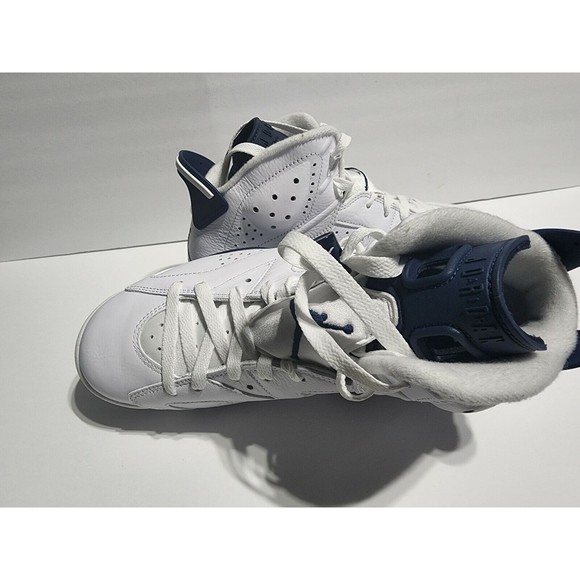New 2022 Air Jordan 6 Retro Shoes Midnight Navy White Men\'s Size 9 [CT8529 141] main image 9